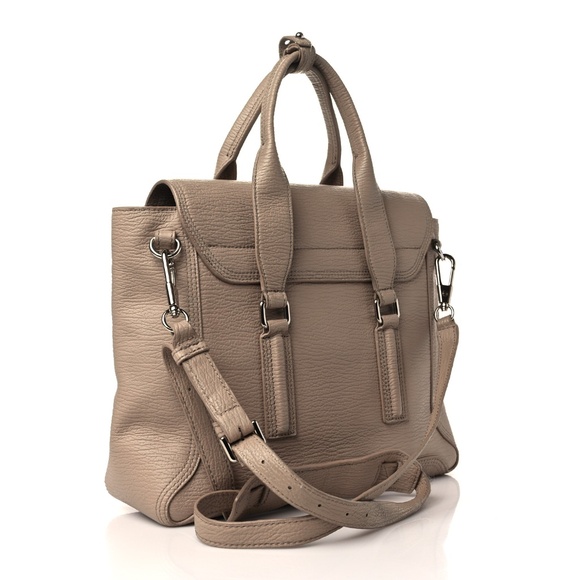 3.1 Philip Lim Textured Calfskin Medium Pashli Satchel Khaki - Picture 2 of 13